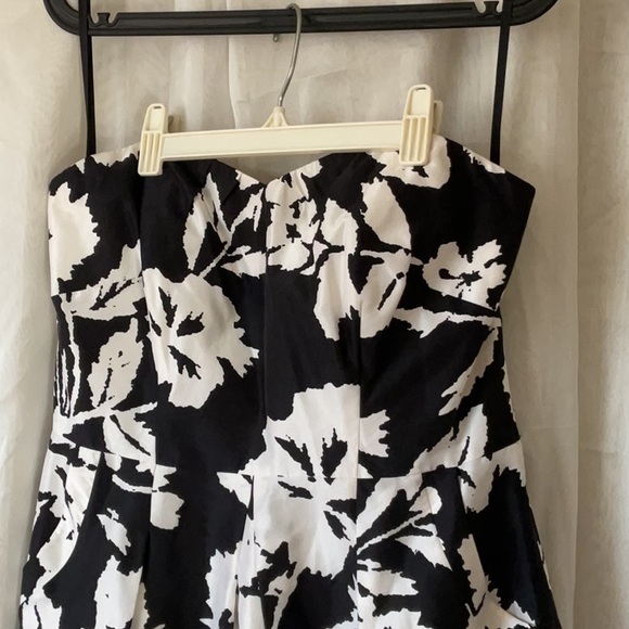 Coast black & white silk bandeau dress, UK size 16 but fits like 10 US - Picture 2 of 10